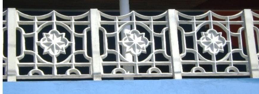 Grade de concreto Estrela na Varanda em tamanho de 1 metro por 1 metro